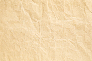 Yellow crumple paper texture background