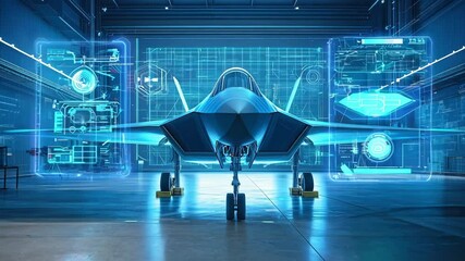 Cutting edge aircraft displays innovative technology and precise engineering inside a modern hangar environment highlighting advanced design