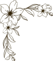 Flower Corner Border