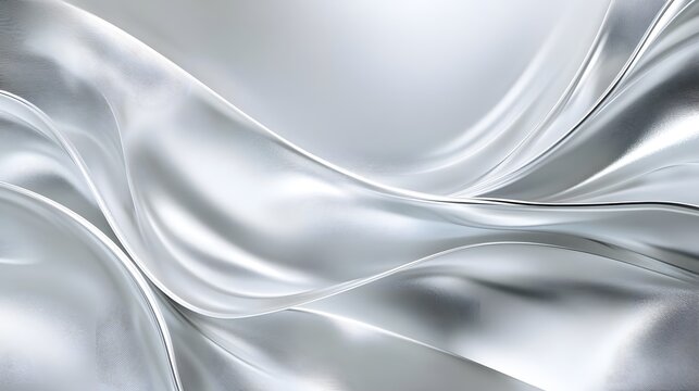 Abstract silver waves create a smooth and elegant backdrop