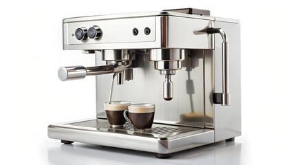 Espresso Machine on White Background