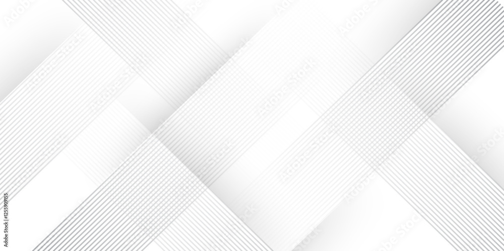 Poster Elegant abstract background with grey lines with shadow. modern abstract gray line light dynamic shape composition background. Gray and white geometric background with copy space. , Modern design.	