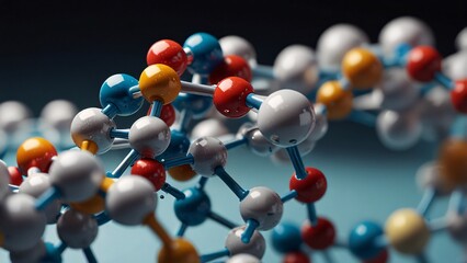 A close-up of a molecular structure model, symbolizing innovation in chemistry and pharmaceutical development