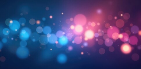 Abstract dreamy blue bokeh, soft focus, blurred lights, nebula, glow, light