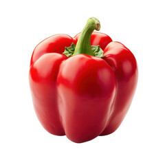 red paprika isolated on white background.