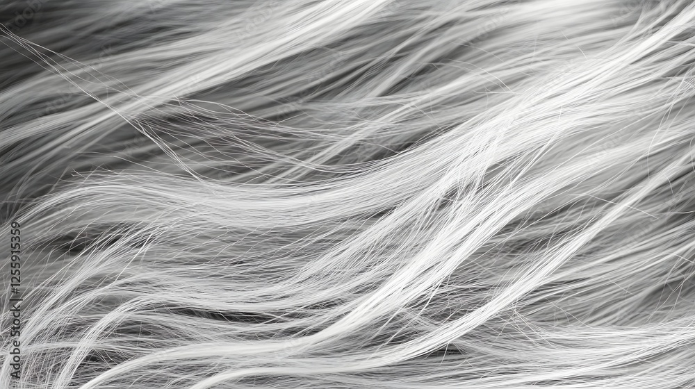 Poster Mesmerizing abstract textile textures in shades of gray showcasing a captivating blend of tranquil elegance and dynamic movement  These wispy flowing patterns create a soothing