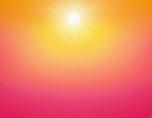 Obraz premium Vibrant gradient background featuring a bright sun, evoking warmth and positivity.