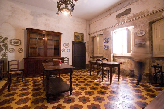 Mine director's building in Montevecchio, Guspini, Sardinia. Italy
