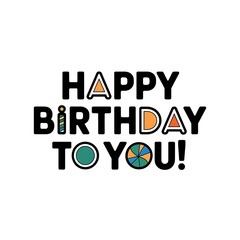 Happy birthday wish greeting image design