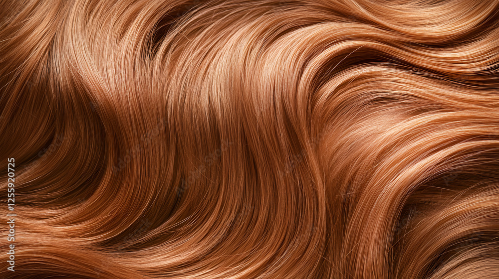 Aufkleber Mesmerizing Waves of Elegance   Captivating Curled Hair Texture Pattern Showcasing a Dynamic and Sophisticated Abstract Design with Smooth Flowing Movements and a Luxurious Premium Aesthetic