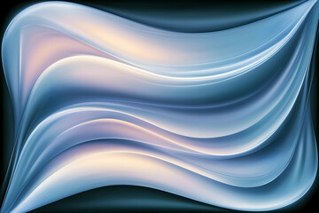 Obraz premium Abstract wavy blue and beige gradient background for presentation or design, creating depth and a flowing effect with glowing highlights