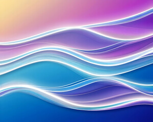 Obraz premium Abstract wavy lines flowing on gradient background for website banner, wallpaper, or presentation design