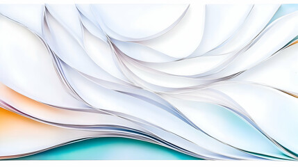 Obraz premium Abstract White Flow Swirling lines of light create a soothing backdrop. Ideal for websites, presentations or creative projects