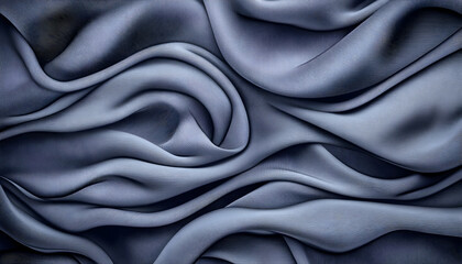 Obraz premium Artistic folds of blue fabric create a captivating swirl pattern, perfect for backgrounds, textures, or elegant design elements