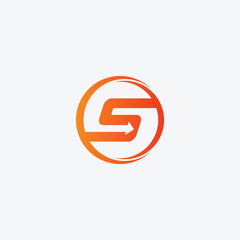 Letter S vector template