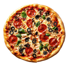pizza isolated on white background