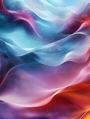 Fototapeta premium Ethereal cosmic nebula background showcasing a vibrant mix of red, purple, and blue hues. Ideal for website banners or digital art projects