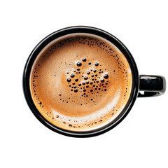 cup of coffee on white background