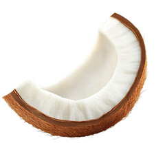 coconut on white background