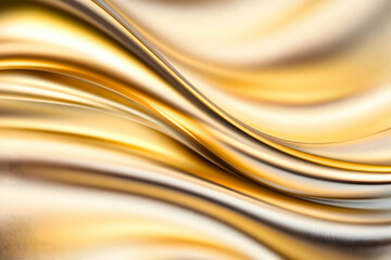 Golden waves texture with white light in background ideal for use in graphic design, digital painting, or as an abstract background