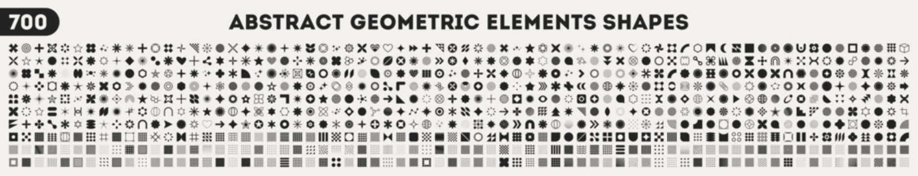 Abstract geometric elements shapes. Memphis design, retro elements for web, vintage, advertisement, commercial banner, poster, leaflet, billboard, sale. Collection trendy halftone vector.