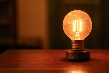 Illuminating vintage bulb creating a cozy warm ambiance in your home