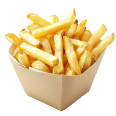 french fries isolated on white background - PNG