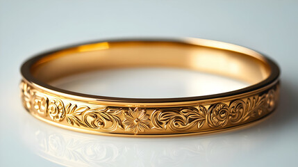 Photo Gold Bracelet Floral Design Jewelry Fashion Accessory Luxury Elegant Ornamental