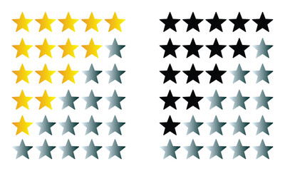 Star Rating Icon Vector Logo Template