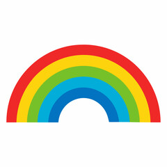 Obraz premium Colorful abstract rainbow background with vibrant spectrum and cloud elements, colorful rainbow vector illustration, rainbow clip art 