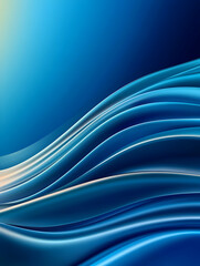 Obraz premium Abstract blue wave background for presentations, business, technology or digital use, design element, wallpaper