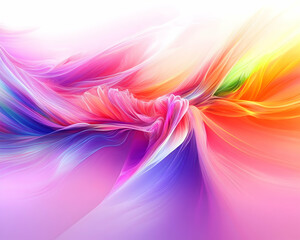 Abstract colorful artwork showing smooth flowing shapes, vibrant and dynamic, for backgrounds, arts and advertising or creative projects