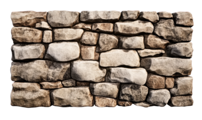 A stone wall piled up with stones