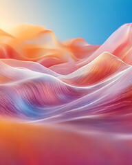 Obraz premium Abstract flowing colorful shapes against sky for backgrounds, wallpapers, digital designs and creative projects