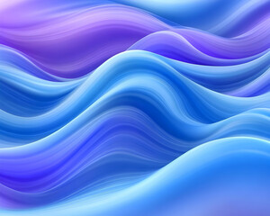Fototapeta premium Abstract flowing curves of light blue to light violet in waves, useful for website background, art, and print materials
