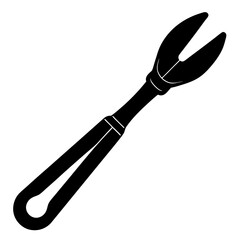 Black silhouette vector of various knives and sharp tools, scissors tool  vector illustration 