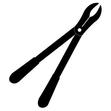 black pliers tool isolated on white clip art preview