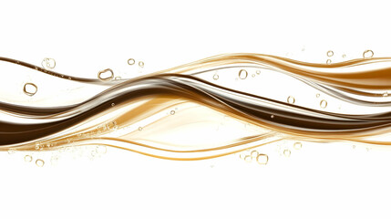 Abstract liquid waves with bubbles on white background. Good for website headers, banners, backgrounds, templates, or wallpapers