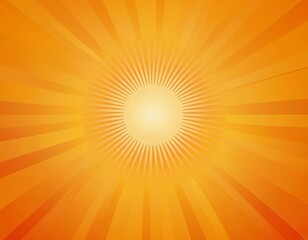 Obraz premium Vibrant orange sunburst design radiating warmth and positivity.
