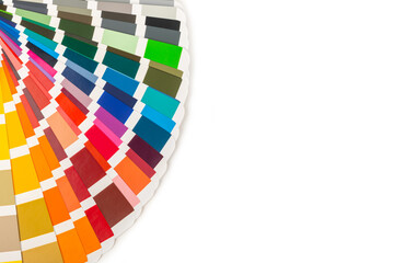 Color palette isolated on white background. Color palette guide. paper catalog of rainbow color....