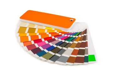 Color palette isolated on white background. Color palette guide. paper catalog of rainbow color....