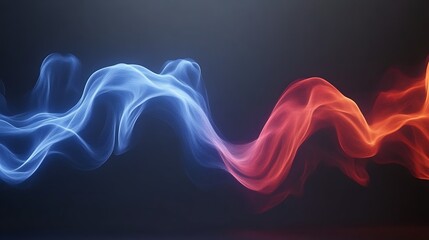 Obraz premium Abstract Blue and Red Energy Wave Forms