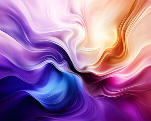 Obraz premium Abstract smooth swirls creating colorful dynamic shapes. Design element for backgrounds, banners, and digital art projects
