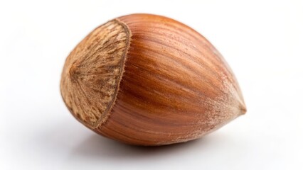 Hazelnut on White Background