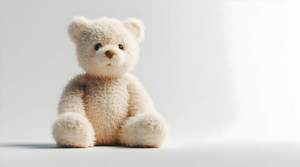 3D Illustration Cute Teddy Bear Toy, Plush, Soft, Adorable, Childhood, Playtime, Kids, Fluffy, Innocent, Comforting