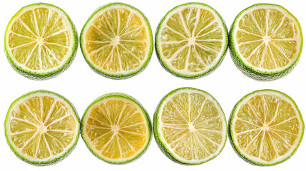 Photo Eight Lime Slices Citrus Fruit, Green, Vitamin C, Fresh, Juicy, Sour, Zest, Food, Ingredient, Healthy