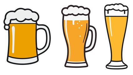 glass of beer vector illustration