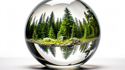 Enchanted forest crystal ball art