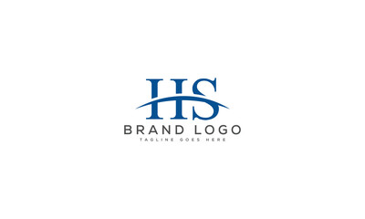 letter HS logo design vector template design for brand.