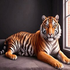Obraz premium Cute tiger animal 